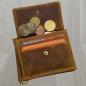 Preview: flevado Leder Dollarclip, Dollar-Clip Geldbörse Hand Made Portemonnaie mit Münzfach Büffelleder Wild